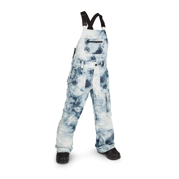 VOLCOM BARKLEY INSULATED KID BIB OVERALL PANTS STORM TIE-DYE S
