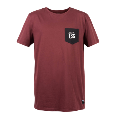 TSG T-SHIRT POCKET HEATHER OXBLOOD L