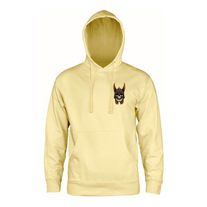 POWELL ANDERSON SKULL MID-WEIGHT HOOD LIGHT YELLOW S
