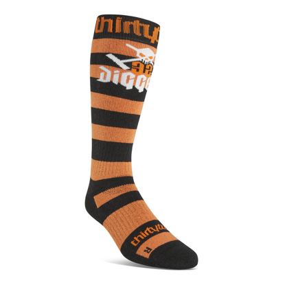 32 DIGGERS MERINO SOCK BLACK / ORANGE L/XL