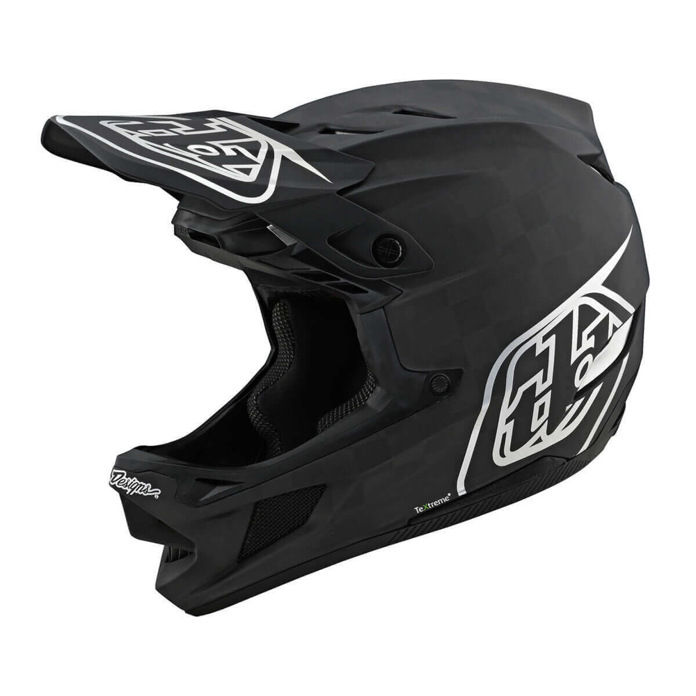 TROY LEE DESIGNS D4 CARBON HELMET STEALTH BLACK / SILVER M
