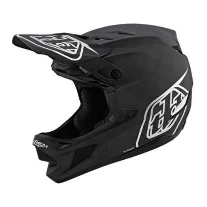 TROY LEE DESIGNS D4 CARBON HELMET W/MIPS STEALTH BLACK / SILVER 2XL