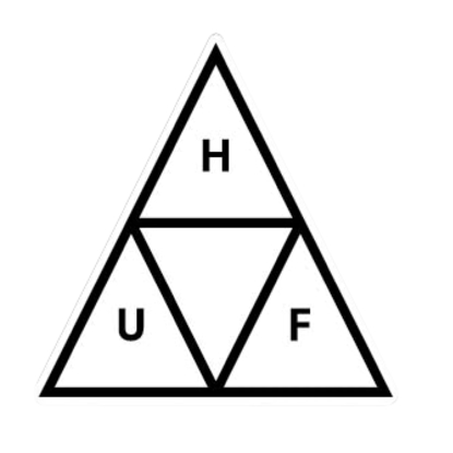 HUF TRIPLE TRIANGLE STICKER WHITE UNI