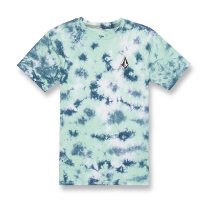 VOLCOM ICONIC STONE DYE KID T-SHIRT TEMPLE TEAL S