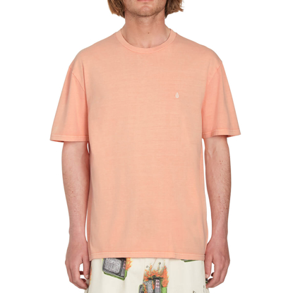 VOLCOM SOLID STONE EMB T-SHIRT PEACH BUD S