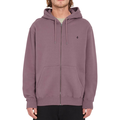 VOLCOM SNGL STN ZIP FLEECE BORDEAUX BROWN S