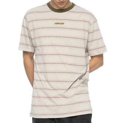 SANTA CRUZ CLASSIC STRIP STRIPE T-SHIRT GREY STRIPE S