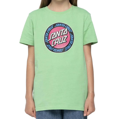 SANTA CRUZ YOUTH OUTER RINGED DOT T-SHIRT APPLE MINT 6-8