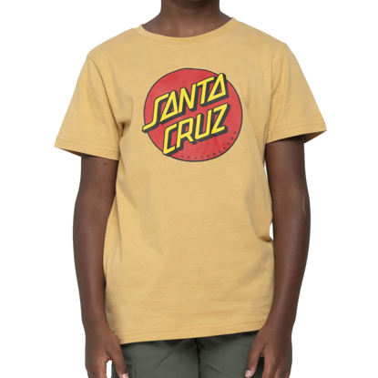 SANTA CRUZ YOUTH CLASSIC DOT T-SHIRT PARCHMENT 8-10