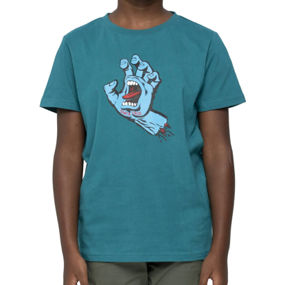 SANTA CRUZ YOUTH SCREAMING HAND T-SHIRT VERDIGRIS 10-12