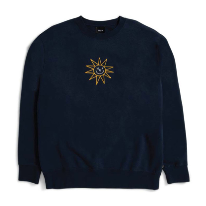 HUF SUN GUY CREWNECK NAVY M
