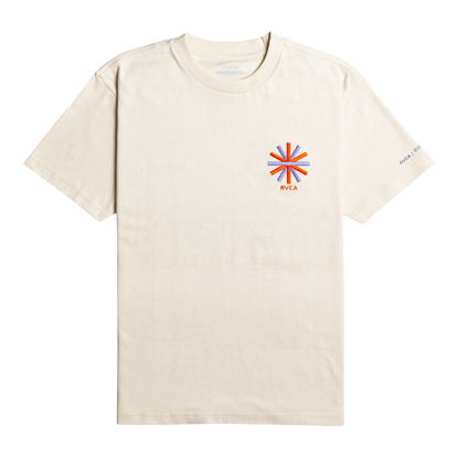 RVCA JESSE BROWN ASTERISK T-SHIRT SILVER BLEACH M