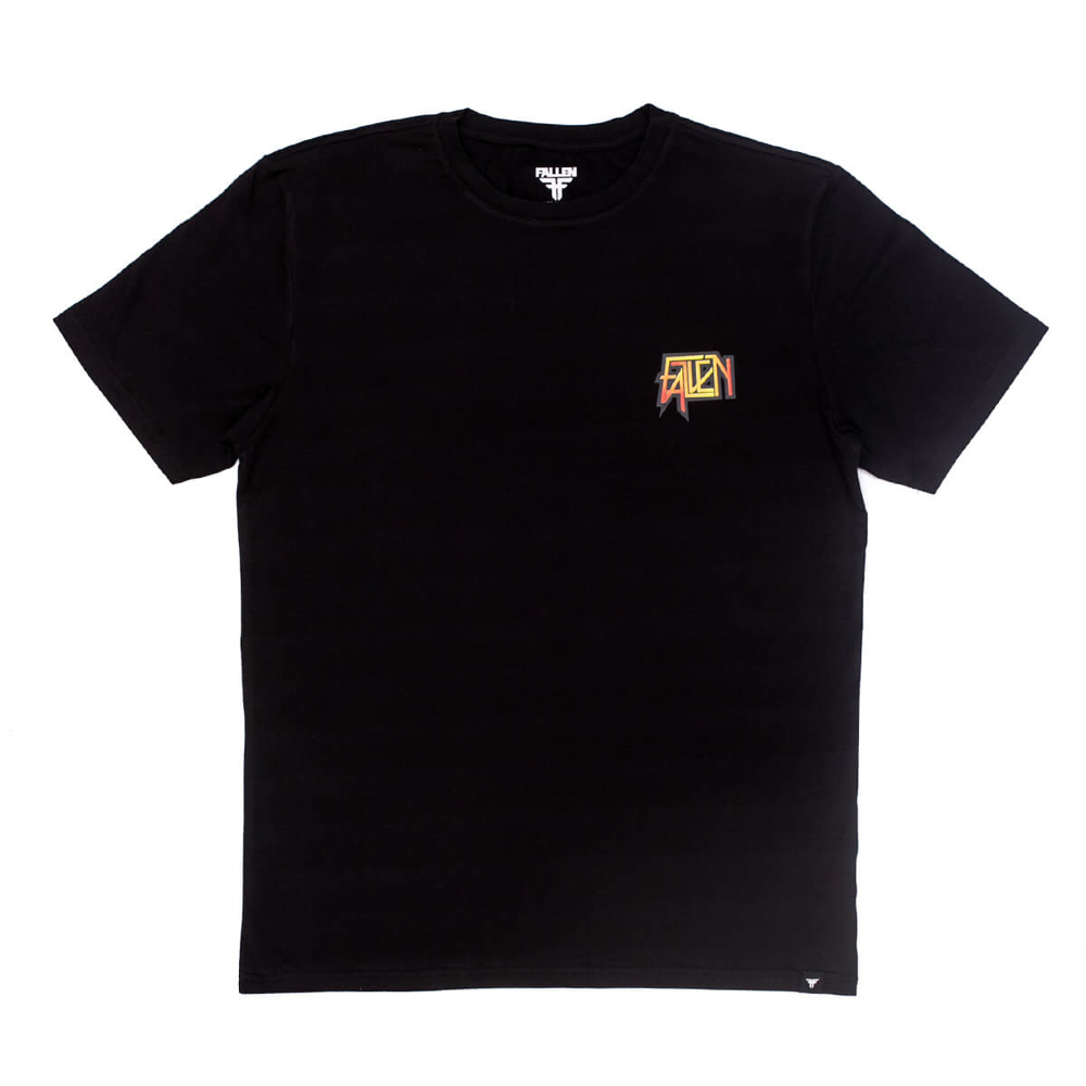 FALLEN SCORCHED T-SHIRT BLACK/YELLOW L