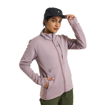 BURTON MULTIPATH W FLEECE ZIP HOODIE ELDERBERRY S