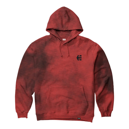 ETNIES TEAM EMBROIDERY WASH PULLOVER HOODIE RED/BLACK L