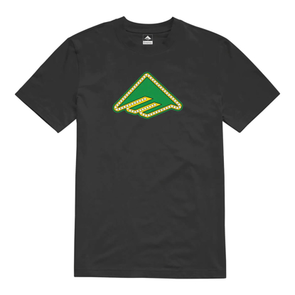 EMERICA SHAKE JUNT TRIANGLE LIGHTS T-SHIRT BLACK L