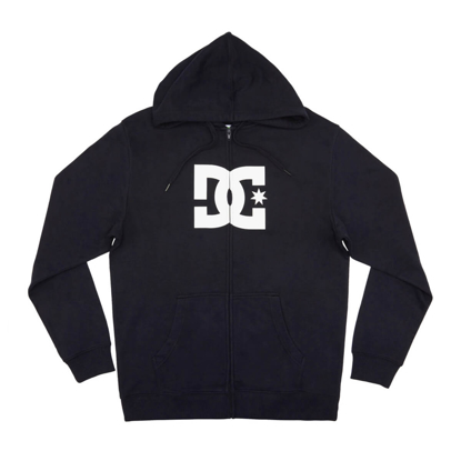 DC DC STAR ZIP HOODIE BLACK L