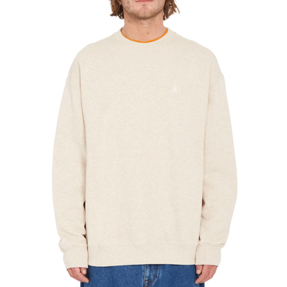 VOLCOM SINGLE STONE CREW PULLOVER WHITECAP GREY M