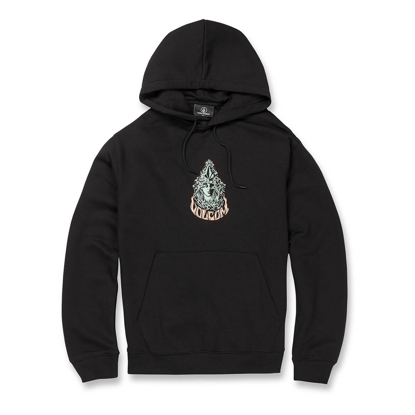VOLCOM STRIKE HOOD PULLOVER HOODIE BLACK M