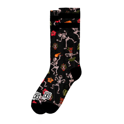 AMERICAN SOCKS DANCING SKELETONS - MID HIGH MULTI S/M