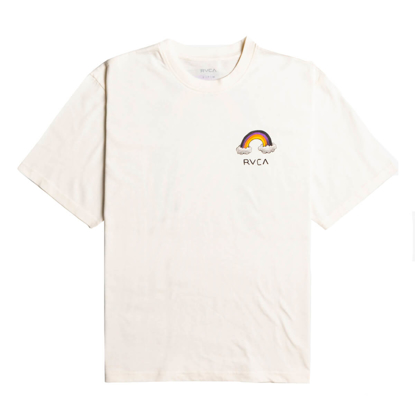RVCA RAINBOW CONNECTION T-SHIRT ANTIQUE WHITE L