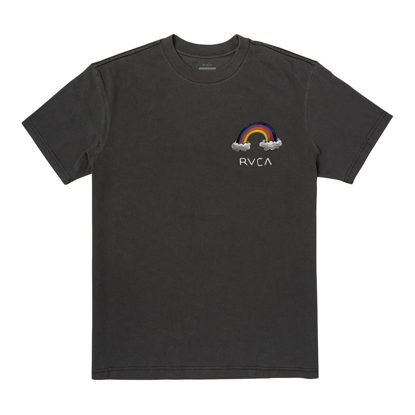 RVCA RAINBOW CONNECTION T-SHIRT PIRATE BLACK L