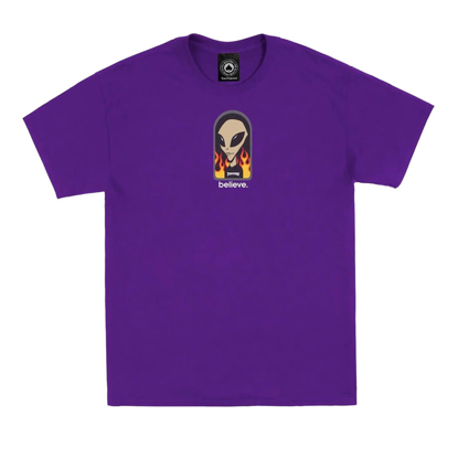 THRASHER MAGAZINE X ALIEN WORKSHOP BELIEVE T-SHIRT PURPLE XL