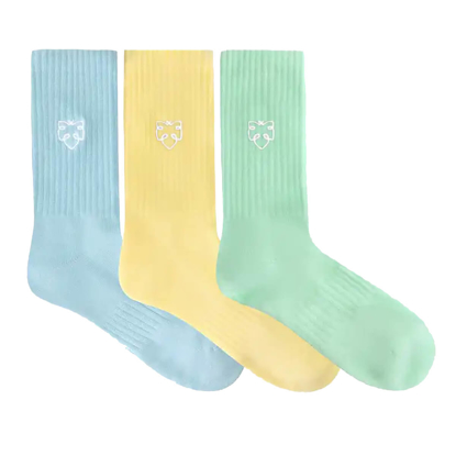 ADAM PASTEL 3-PACK SPORT SOCKS ASSORTED 36-40