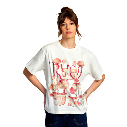 RVCA TERRARIUM ANYDAY T-SHIRT VINTAGE WHITE L/12