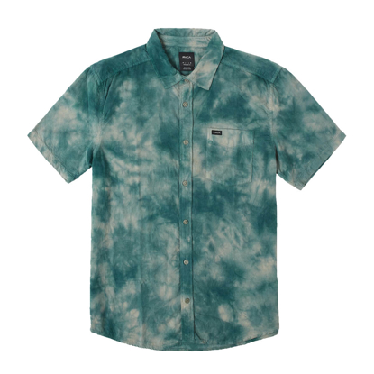 RVCA BLEACH CORD TOP EMERALD GREEN L