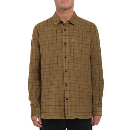 VOLCOM ZANDER LONGSLEEVE DARK KHAKI M