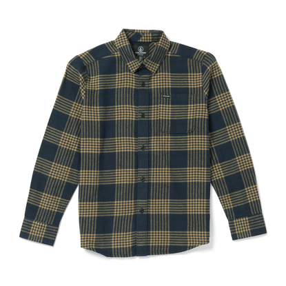 VOLCOM CADEN PLAID LONGSLEEVE NAVY M