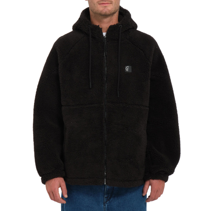 VOLCOM ARSTONE ZIP FLEECE TECH PULLOVER BLACK S