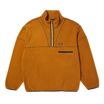 HUF ELYSIAN QUARTER ZIP FLEECE LATTE XL