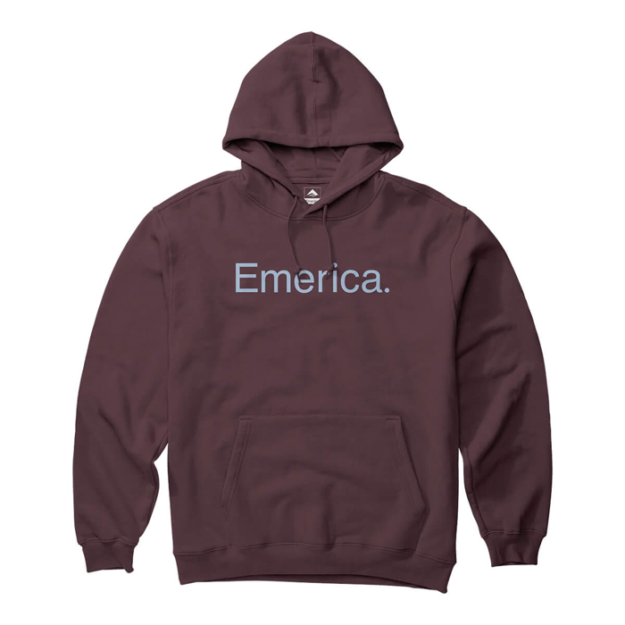 EMERICA PURE LOGO HOOD BURGUNDY L