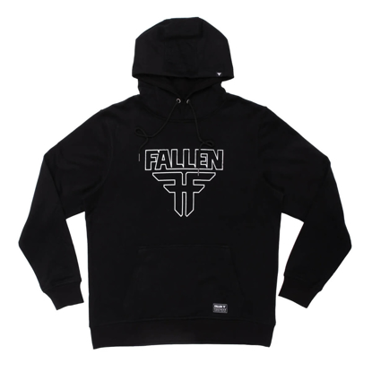 FALLEN INSIGNIA HOODIE PULLOVER BLACK/WHITE M