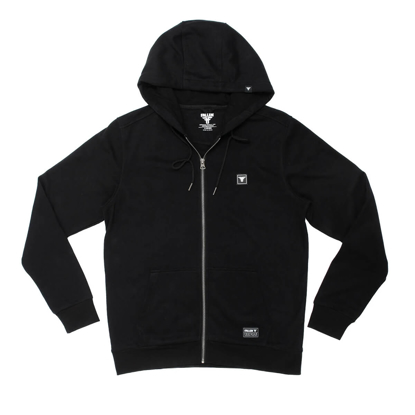 FALLEN ZIP HOODIE BLACK/BLACK M