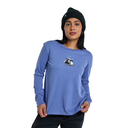 BURTON WOMEN'S YEASAYER 24 LONG SLEEVE T-SHIRT SLATE BLUE M
