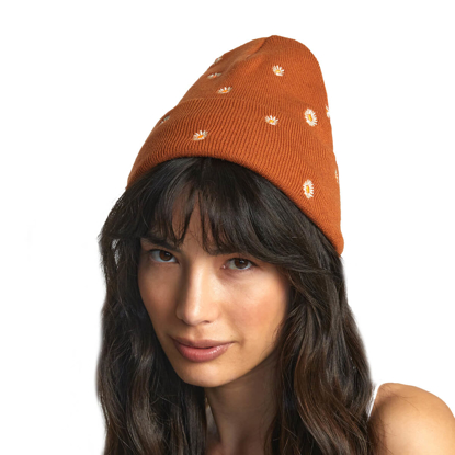 RVCA EMBROIDERED ESSENTIAL BEANIE CARAMEL UNI