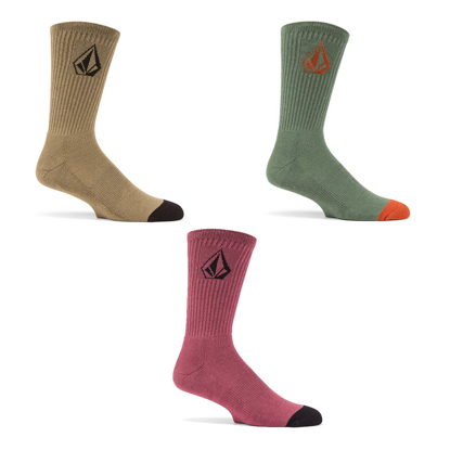 VOLCOM FULL STONE 3 PACK SOCKS AGAVE UNI