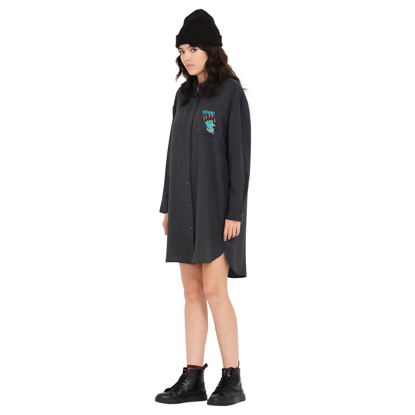 VOLCOM FA MAX SHERMAN DRESS HEATHER BLACK S