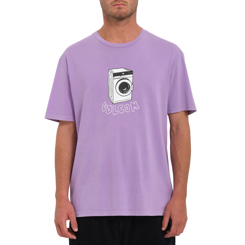 VOLCOM VOLWASHER WOWZER POLO T-SHIRT PAISLEY PURPLE M