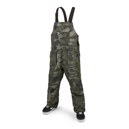 VOLCOM RAIN GORE-TEX BIB OVERALL CLOUDWASH CAMO L