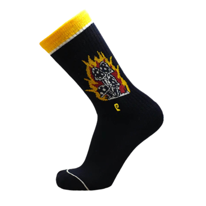 PSOCKADELIC MUSHROOM FLAME PSOCKS BLACK UNI