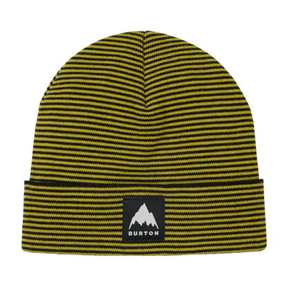 BURTON RECYCLED STRIPE BEANIE KID TRUE BLACK/SULFUR UNI