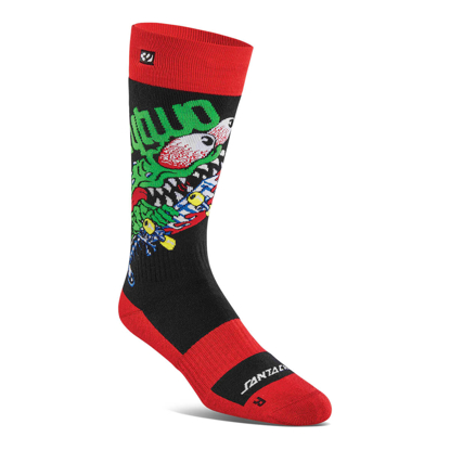 32 SANTA CRUZ SOCK RED/BLACK S/M