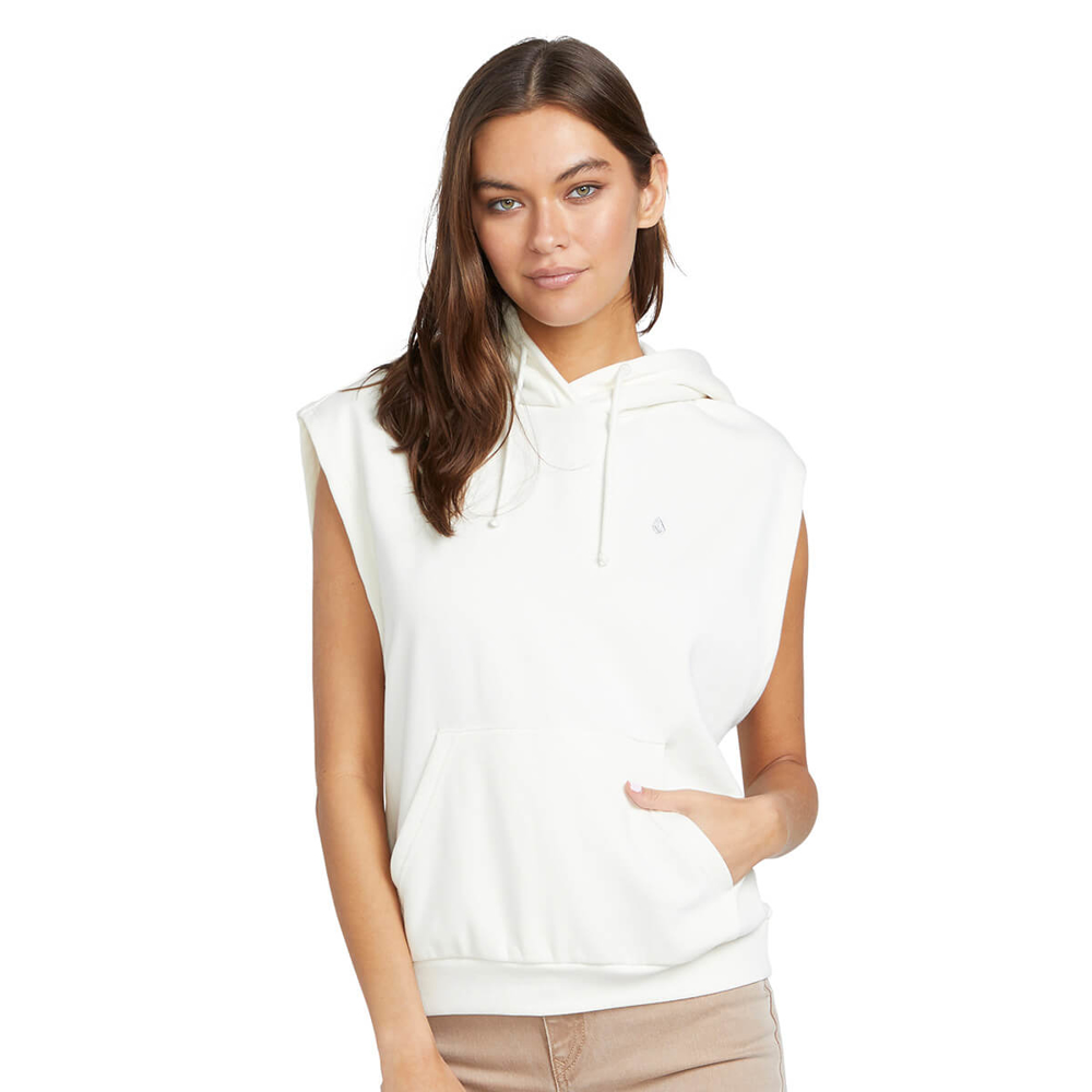VOLCOM SLEEVELESS HOODIE STAR WHITE S