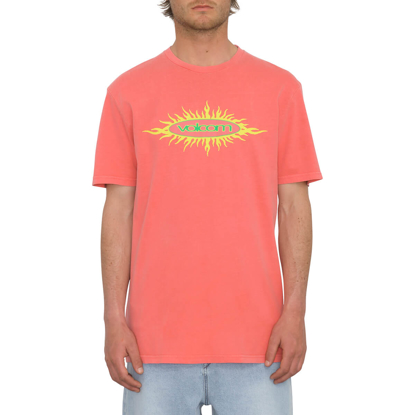 VOLCOM NU SUN PW T-SHIRT WASHED RUBY M