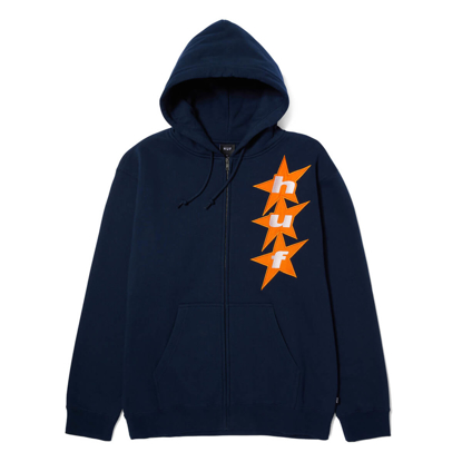 HUF ALL STAR F/Z HOODIE NAVY M