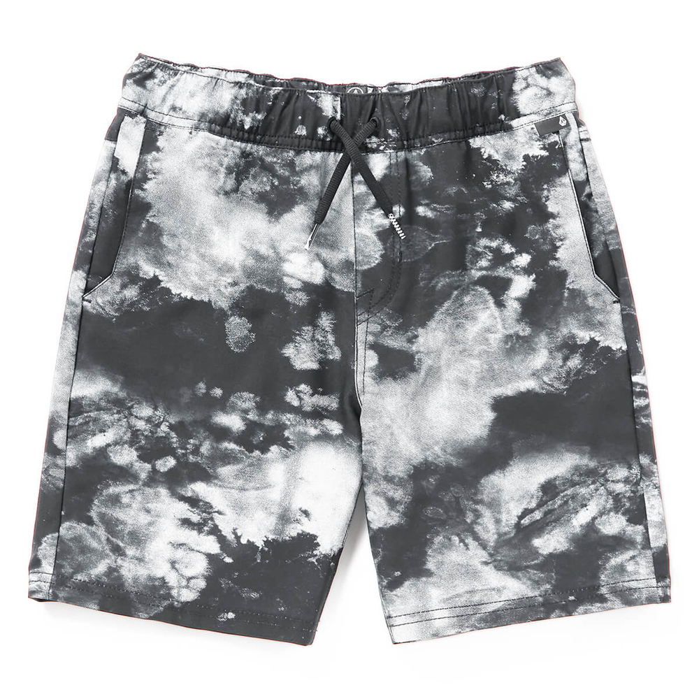 VOLCOM ASPHALT BEACH ELASTIC WAIST HYBRID KID BLACK WHITE M
